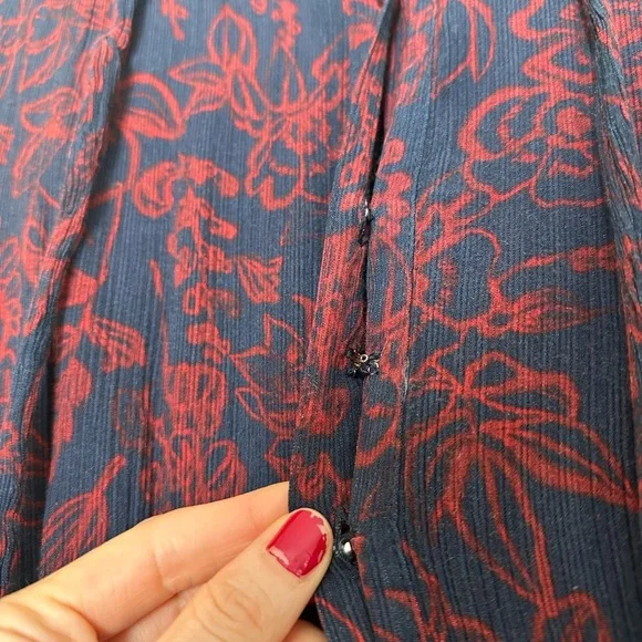 Jason Wu Navy and Red Floral Dress - Picture 8 of 10